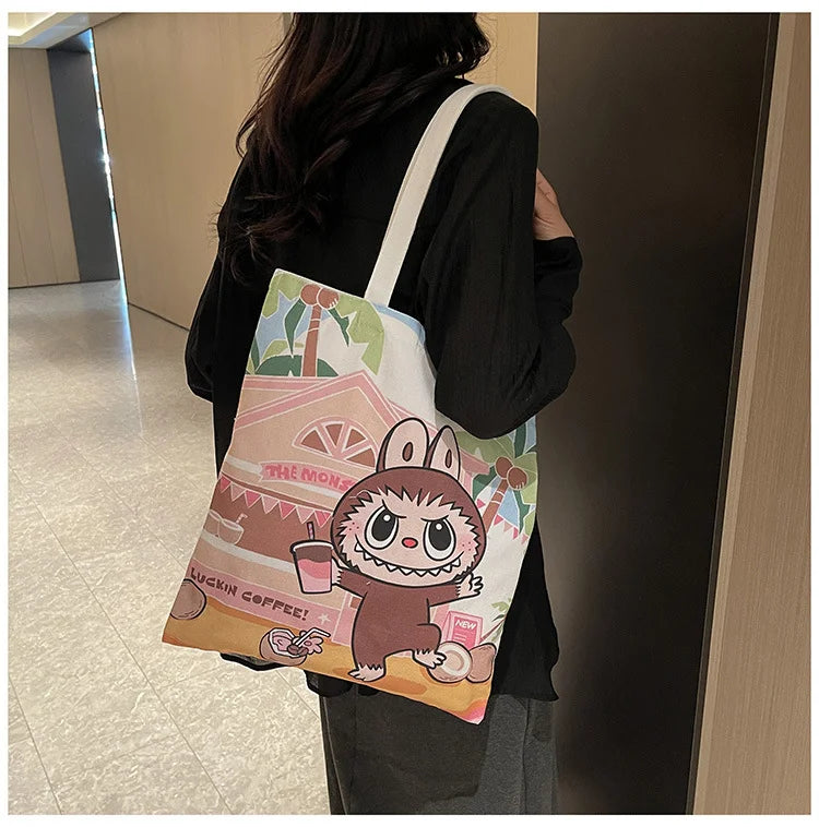 Canvas Bag Large Capacity Versatile For Student