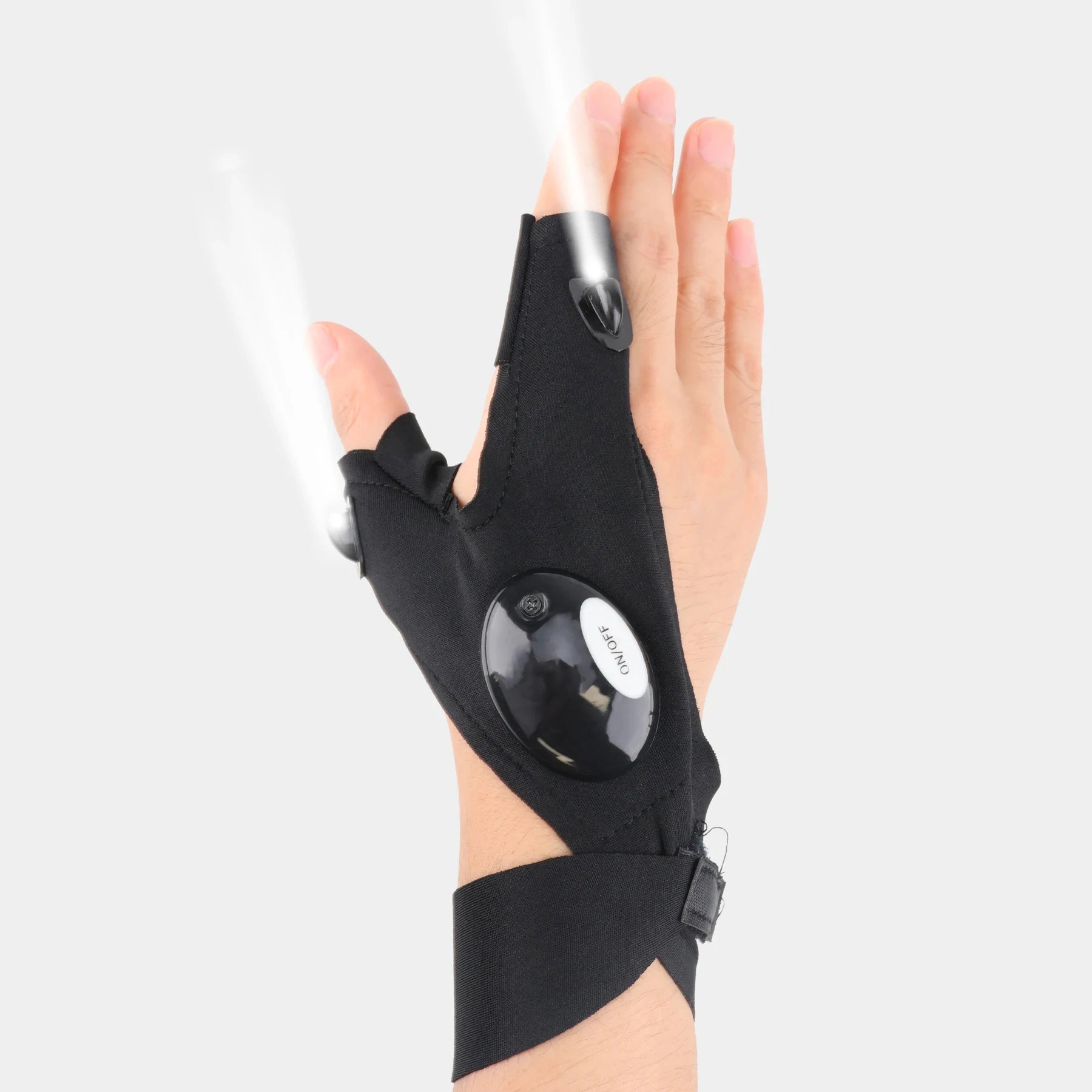 LED Half Finger Glove for Men Women Outdoor Waterproof Night Vision
